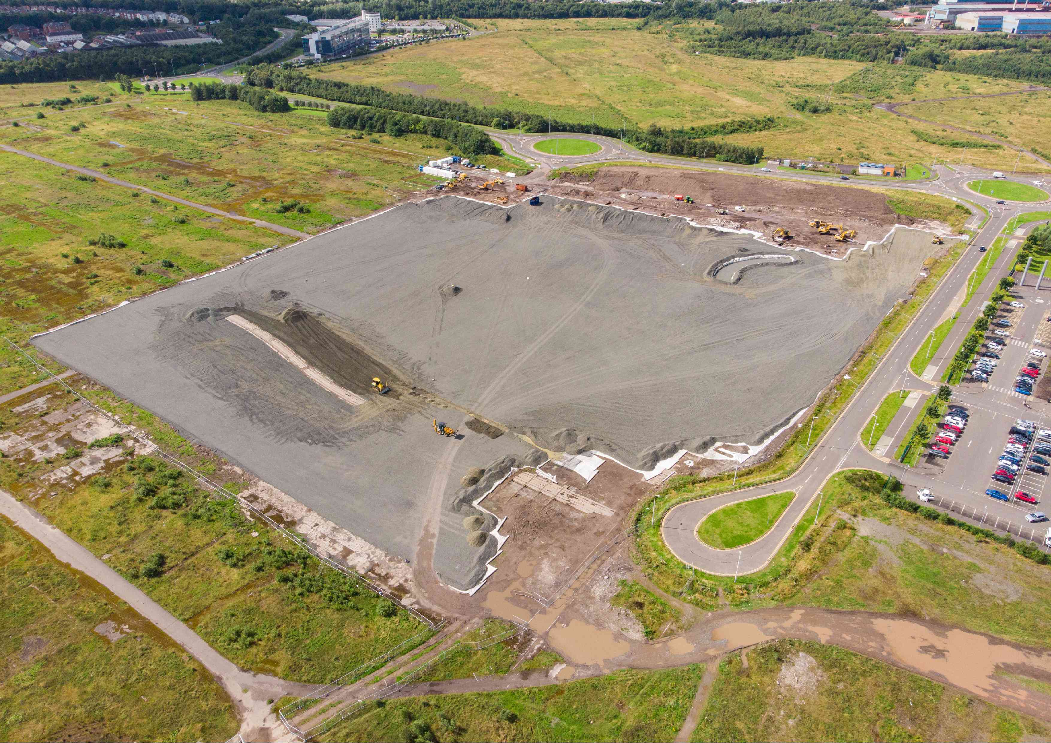 Ravenscraig Park - drainage layer