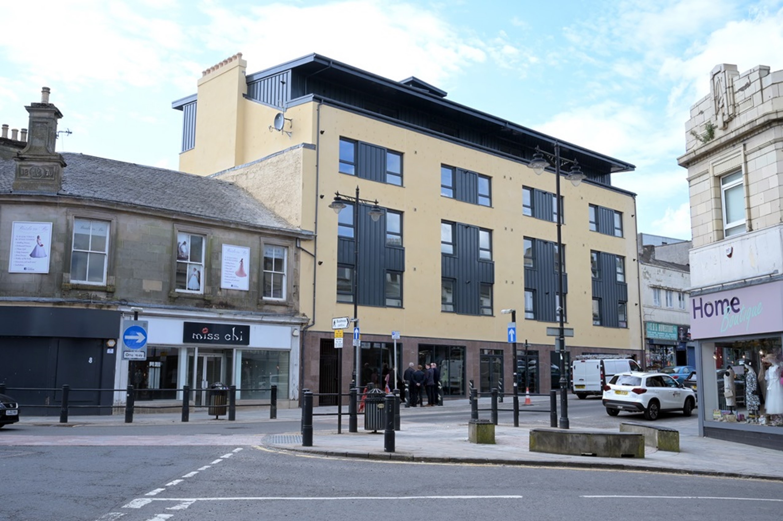 External Image of the completed flats on South Bridge Street, Airdrie