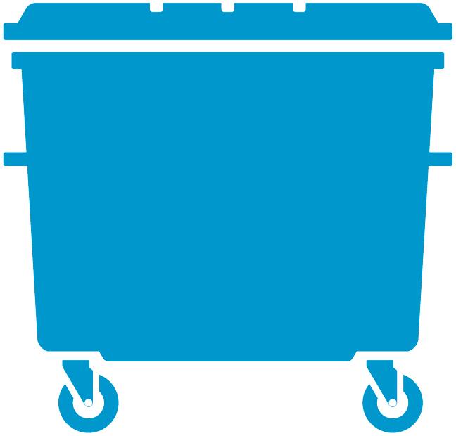 1100 Blue-lid Bin