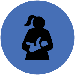 Person holding an infant representing breastfeeding