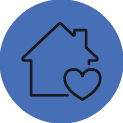 House with heart symbol