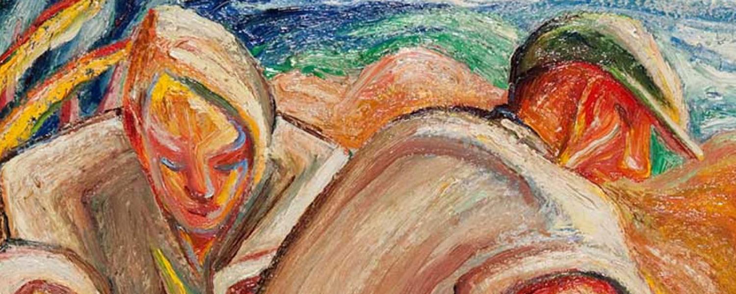 Painting Turning Hay by artist Millie Frood (detail)