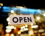 Open for business sign