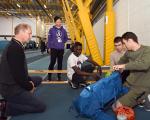 Earl of Forfar with DofE pupils