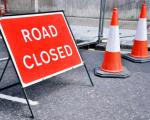 Road closed sign