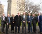 High Coats Tower Coatbridge with Council Leader and Minister with special responsibility for Refugees from Ukraine