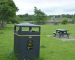 Litter bin in park