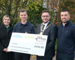 Suicide Prevention cheque presentation