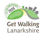 Get Walking Lanarkshire anniversary logo