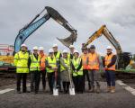 School Street sod cutting