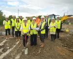 Turf cutting at Bank St housing development in Coatbridge