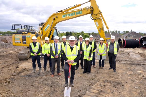 Turf cutting Coshneuk Road 