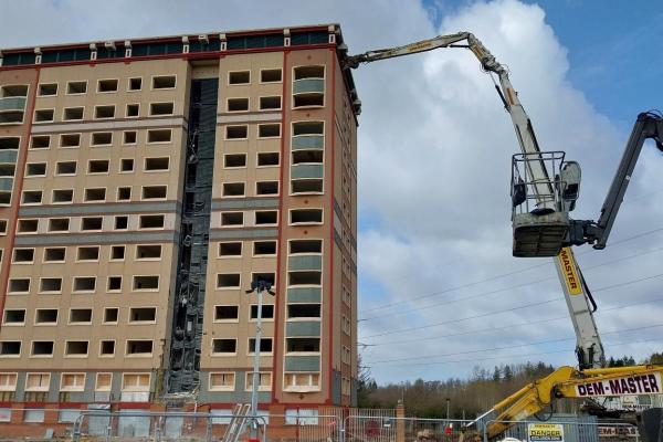 Allershaw Tower demolition