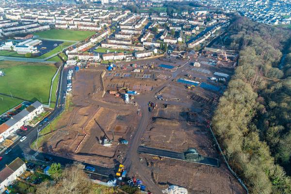 Dunotter Ave drone view