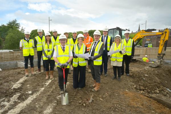 Turf cutting at Bank St housing development in Coatbridge