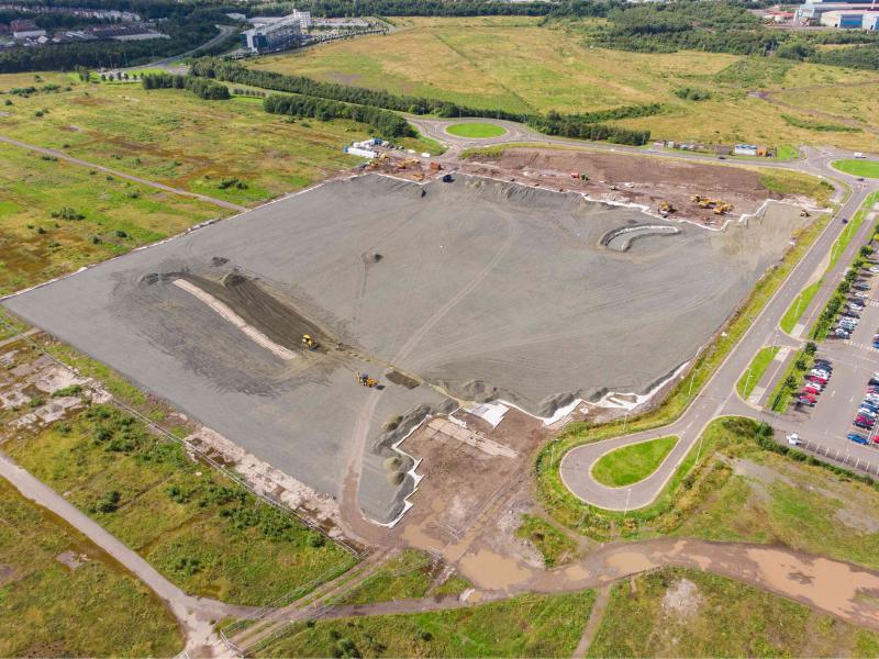 Ravenscraig Park - drainage layer