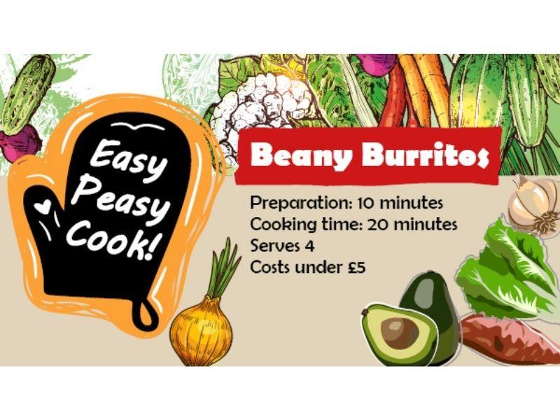 Easy Peasy Cook beany burritos