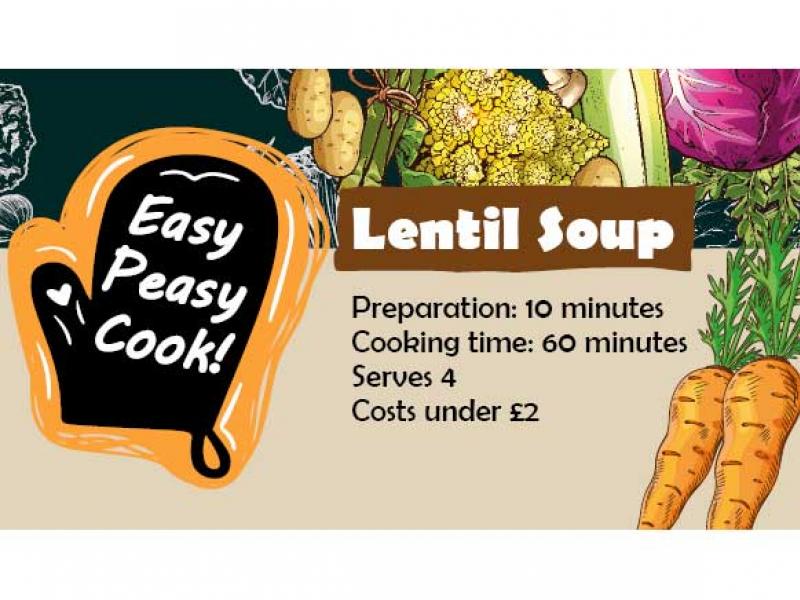 Easy Peasy Cook lentil soup