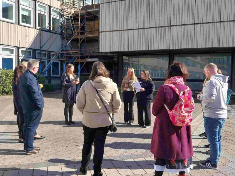 Local Partners standing outside of civic centre