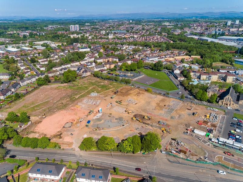 School Street, Coatbridge - Drone image