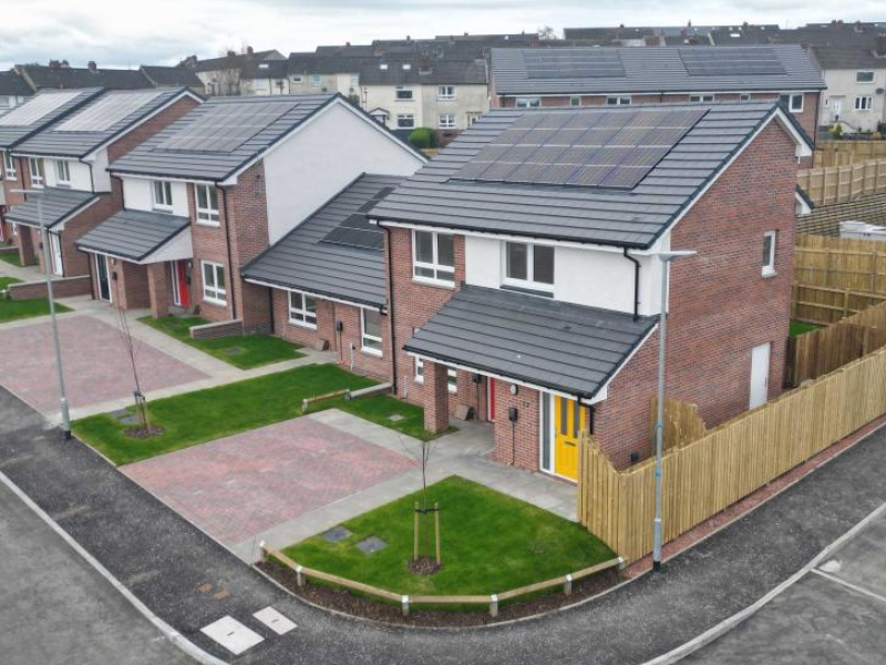 Image of new council homes built in Petersburn, Airdrie