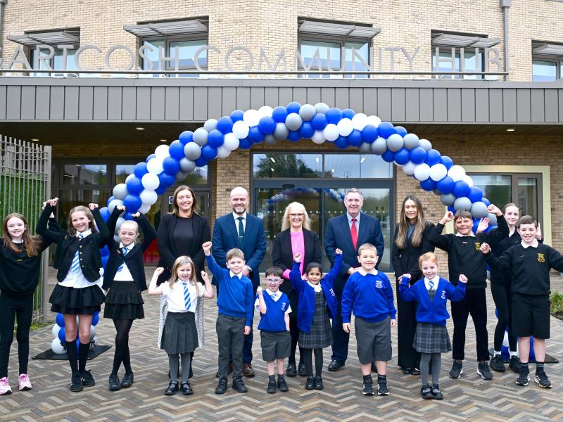 Gartcosh Community Hub Pupils first day