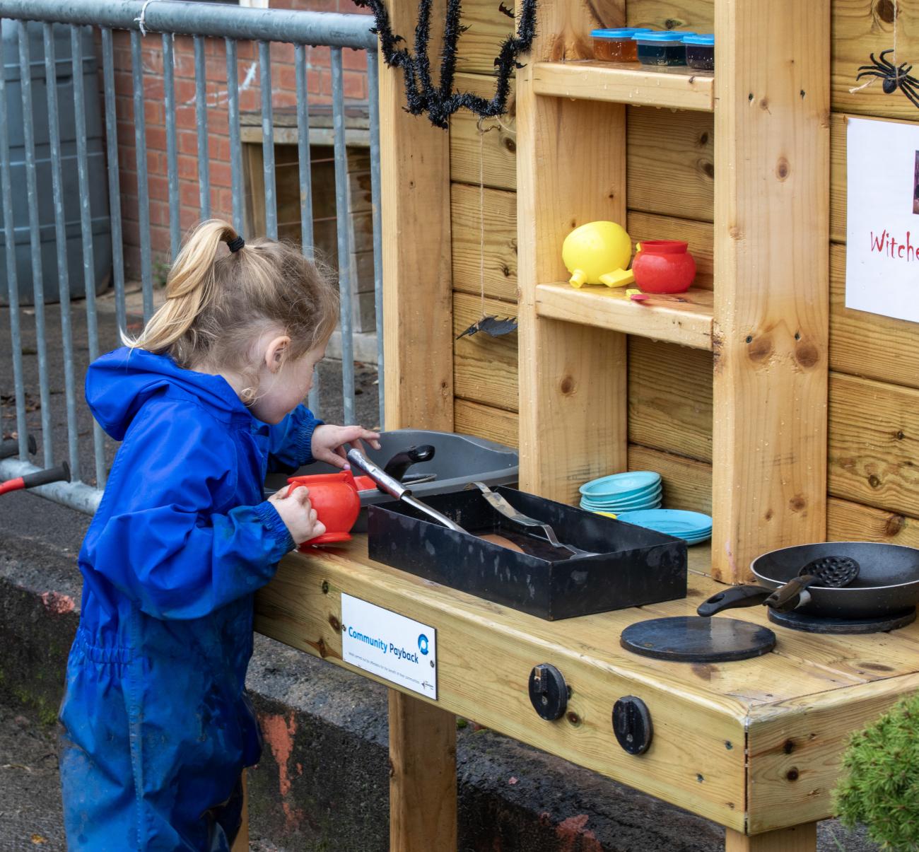 Play kitchen at Shawhead learning centre