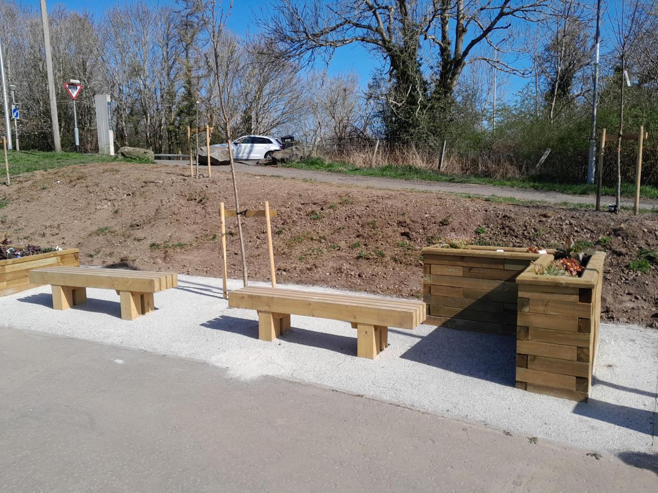 Community Benches and Planters 