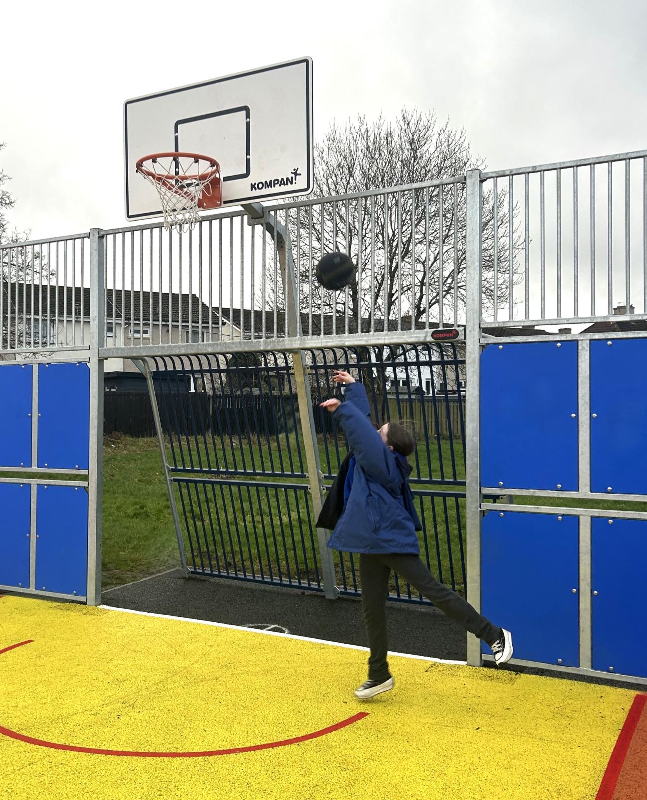 image of basketball net and stand 