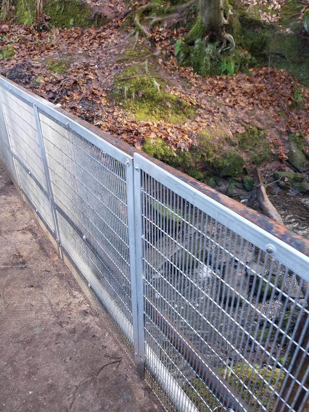 New walkway through local walking path 