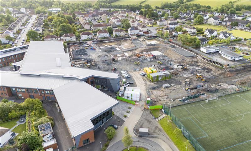 Chryston High School Extension site progress August 2025