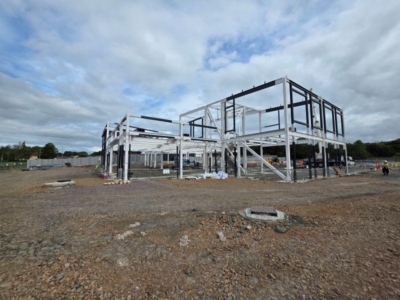 St Stephen's Community Hub Nursery and classbases steelwork August 2025