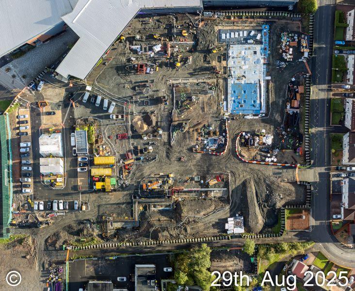 Chryston HS ext aerial view Sept 2025