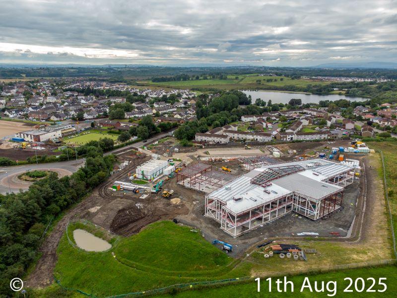 Gartcosh Community Hub site progress 02 Sept 2025