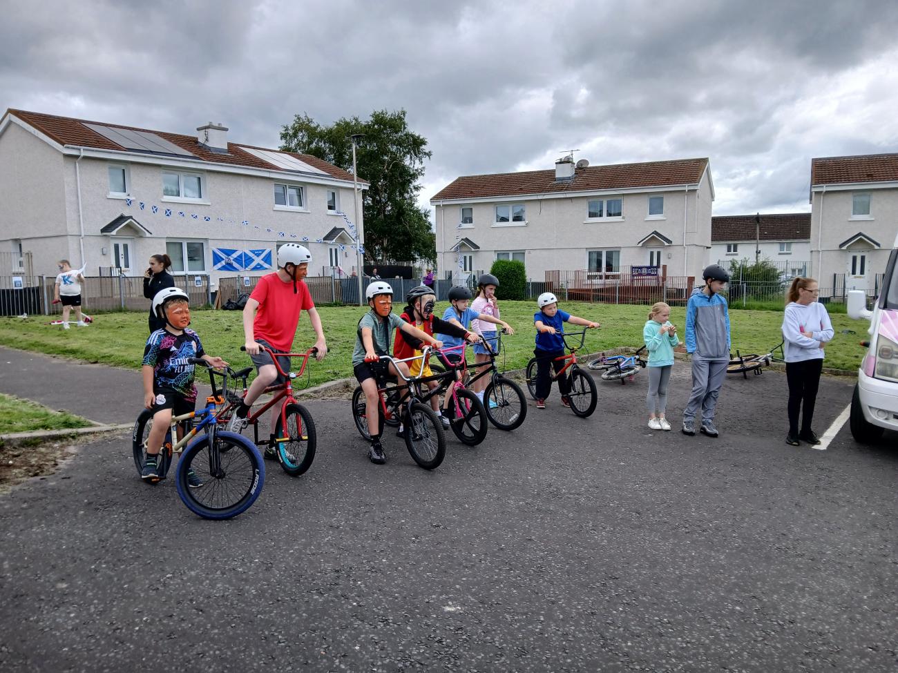 community members posing for photo opportunity 