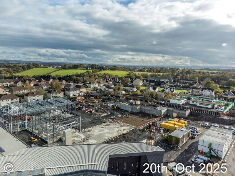Chryston High School extension aerial view Oct 2025 image01