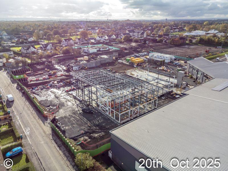 Chryston High School extension aerial view Oct 2025 image02