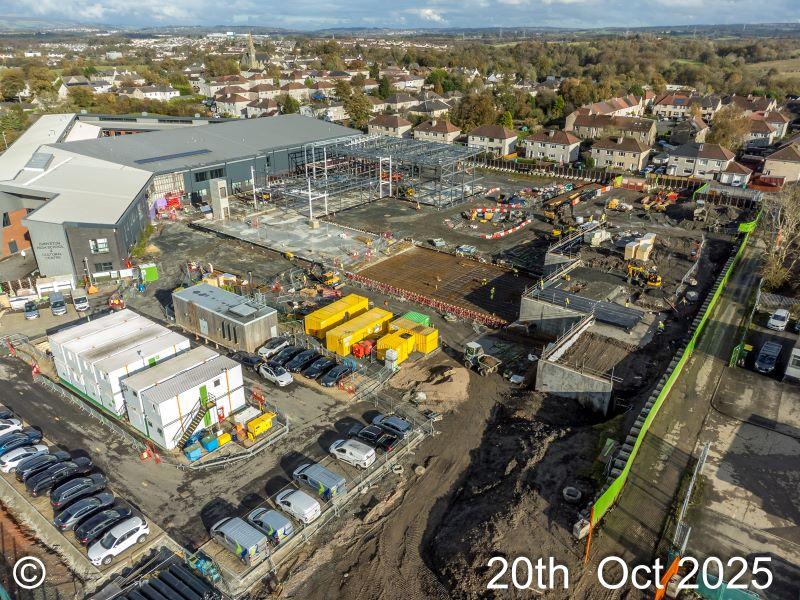 Chryston High School extension aerial view Oct 2025 image03