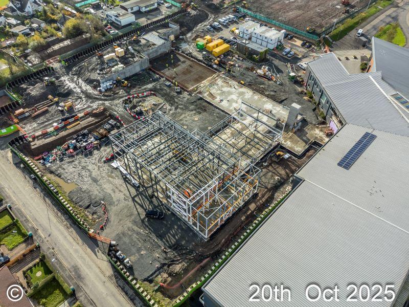 Chryston High School extension aerial view Oct 2025 image04