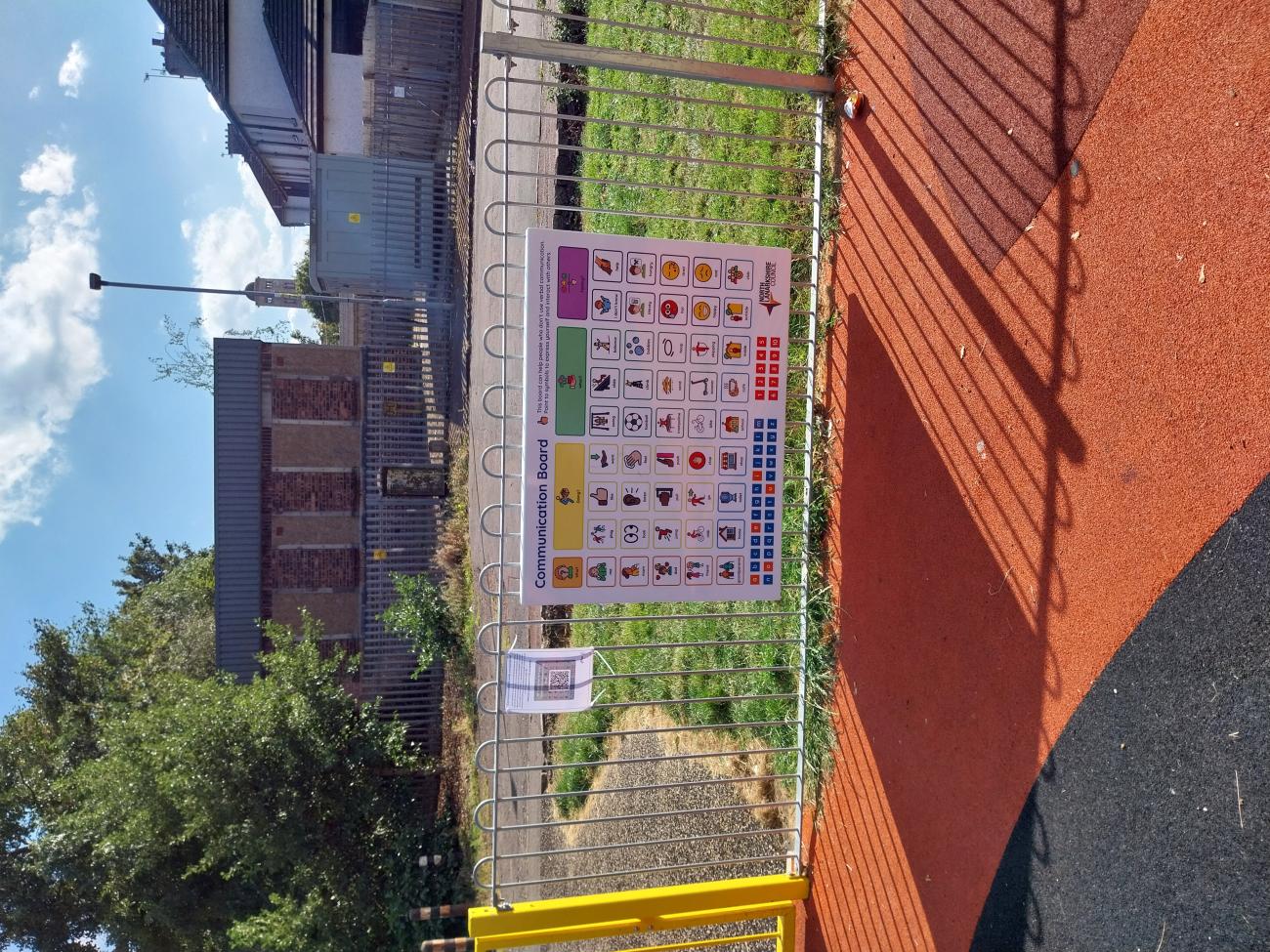 Pilot Communication board at Roman Road Playpark