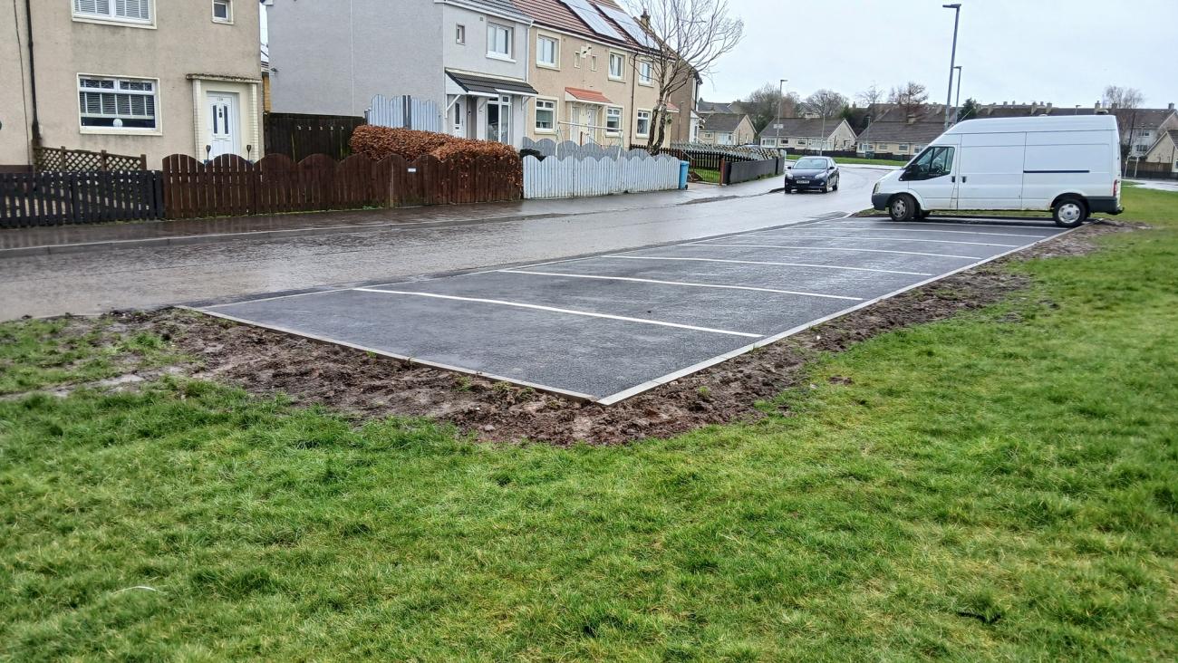 Parking bays have been installed to allow safe parking and reduce the risk to road users allowing for ease of sight 