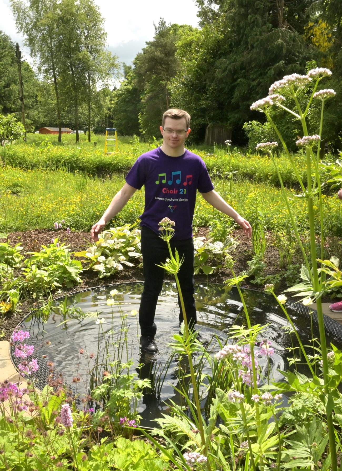 Down Syndrome Scotland garden water feature