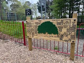Nature sign within Lyman Drive playpark 