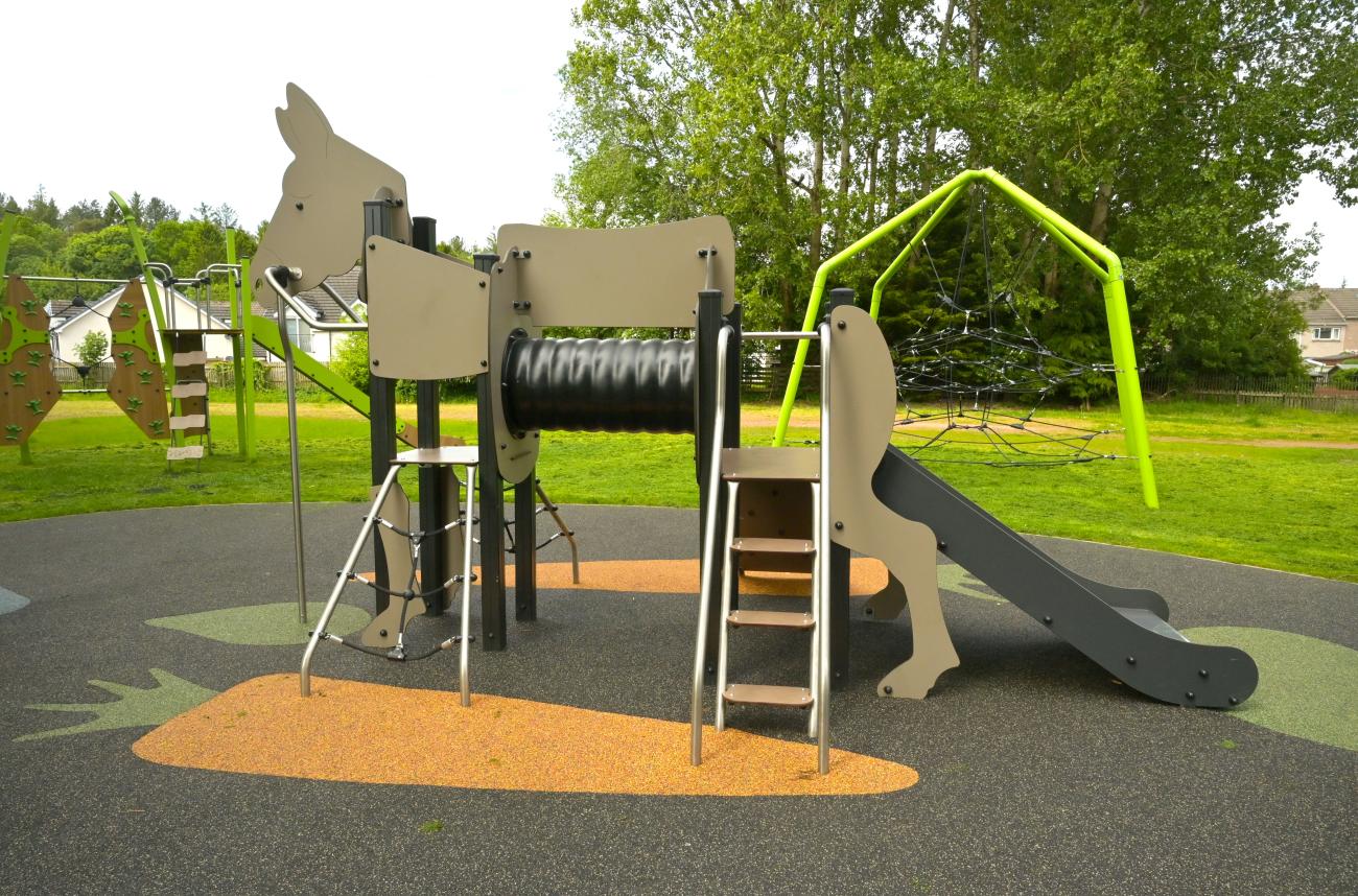 Image of new play park equipment installed