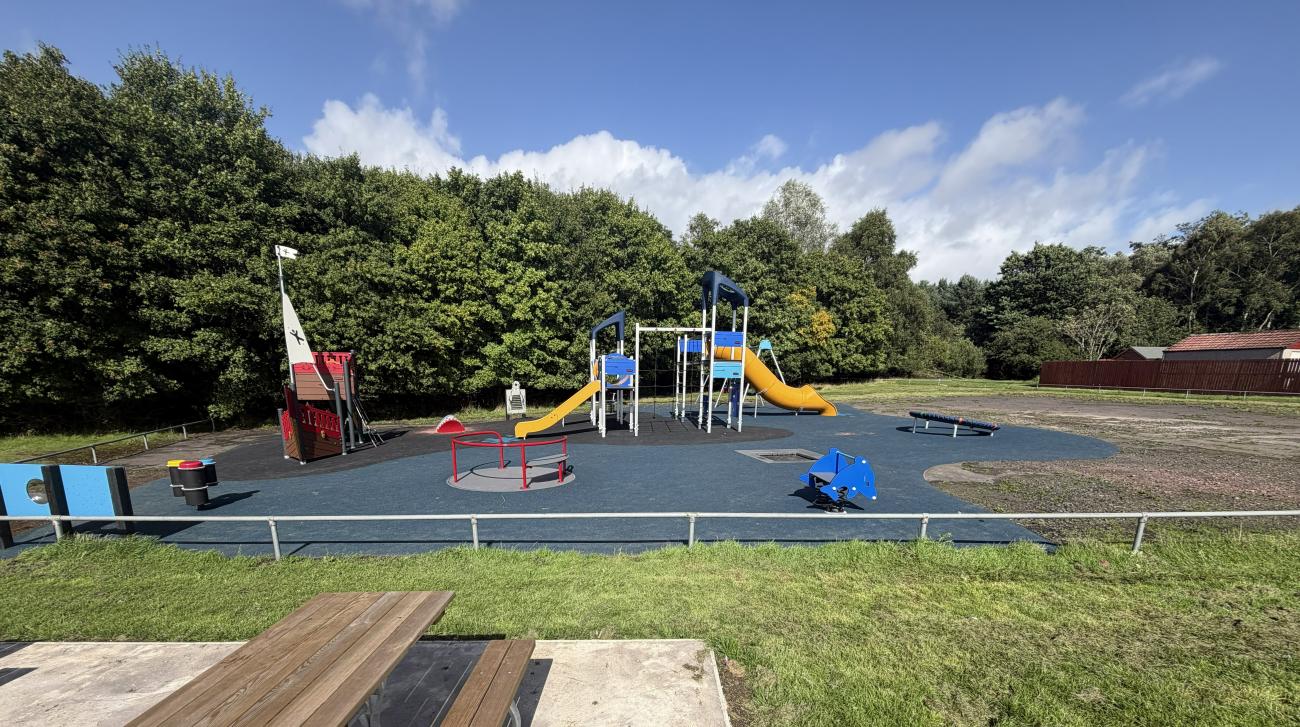 slide and climbing area of new play area