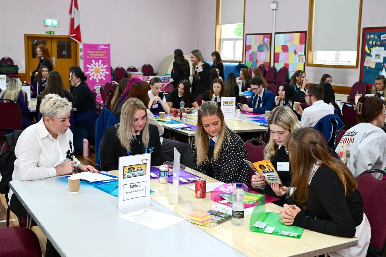 Image of pupils at the Period Ambassador Programme launch