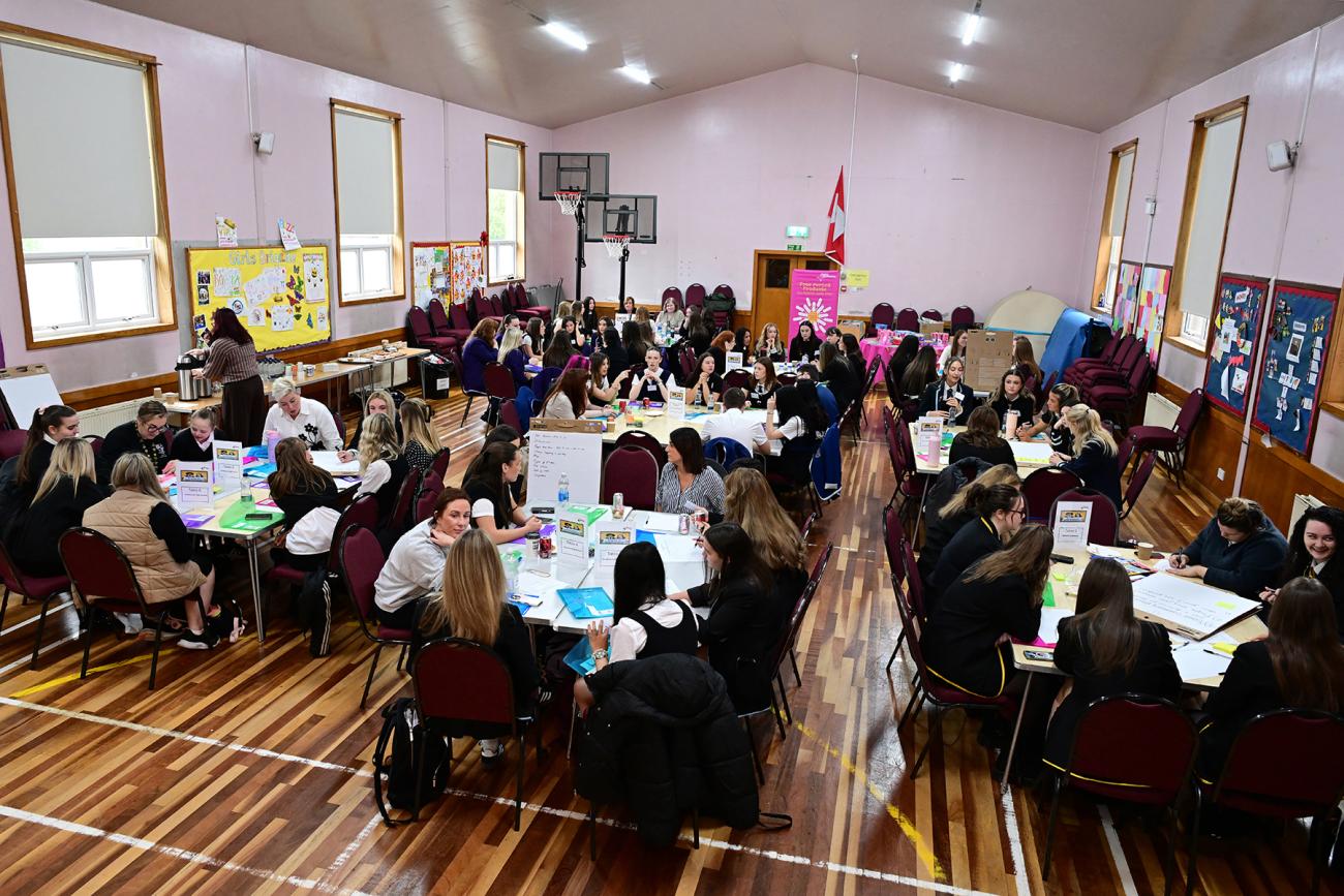 Image of pupils at the Period Ambassador Programme launch